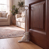 Cat Door Stop, Antique White Cast Iron Entryway Decor, 21.7" GB78051 shot 1