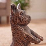 Standing Dog Door Stop, Black Cast Iron Entryway Decor, 8.5" GB78052 shot 2