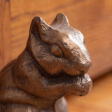 Squirrel Door Stop, Antique Gold Cast Iron Shelf or Entry Decor, 7.1" GB78053 shot 2