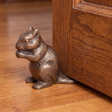 Squirrel Door Stop, Antique Gold Cast Iron Shelf or Entry Decor, 7.1" GB78053 shot 6