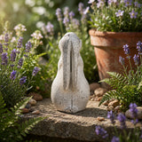 Rabbit Figurine, Antique White Cast Iron, Shelf Decor, 5.3" GB78054 shot 6