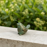 Small mint green bird figurine for shelves, mantels, or garden-room displays, SKU GB78055