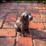 Sitting Dog Figurine, Verdigris Cast Iron, Shelf Decor, 6.1" GB78057 shot 5