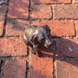 Sitting Dog Figurine, Verdigris Cast Iron, Shelf Decor, 6.1" GB78057 shot 6