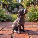 Sitting Dog Figurine, Verdigris Cast Iron, Shelf Decor, 6.1" GB78057 shot 1