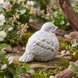 Chubby Bird Figurine, Antique White Cast Iron, Shelf Decor, 3.7" GB78058 shot 4