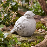 Chubby Bird Figurine, Antique White Cast Iron, Shelf Decor, 3.7" GB78058 shot 1