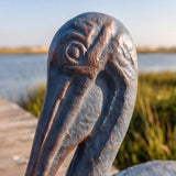 Pelican Figurine, Blue Cast Iron, Shelf Decor, 7.1" GB78060 shot 2