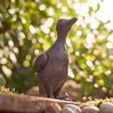 Textured cast iron duck garden figurine with upright posture, SKU GB78061