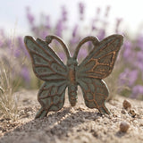 Butterfly Garden Figurine, Mint Green Cast Iron Decor, 3.5" GB78063 shot 4