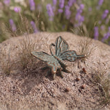 Butterfly Garden Figurine, Mint Green Cast Iron Decor, 3.5" GB78063 shot 1