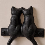 Kissing cats double wall hook for towels, keys, or leashes, SKU GB78064