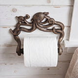 Octopus Toilet Paper Holder, Antique Bronze Cast Iron, Home Decor, 6" GB78070 shot 3