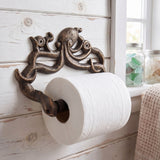 Octopus Toilet Paper Holder, Antique Bronze Cast Iron, Home Decor, 6" GB78070 shot 1