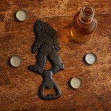 Bigfoot shaped cast iron bar tool with bottle opener foot, SKU GB78071