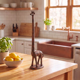 Giraffe Toilet Paper Holder, Copper Cast Iron, Home Decor, 17.3" GB78073 shot 6