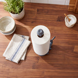 Blue cast iron whale paper towel holder kitchen stand, product view 5