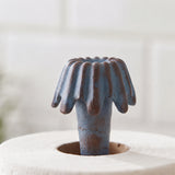 Blue cast iron whale paper towel holder kitchen stand, product view 6