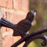 Bird Plant Hanger, Black Cast Iron, Garden Bracket, 12" GB78079 shot 2