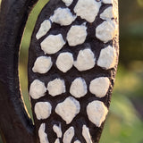 Painted cast iron woodpecker tree wall plaque for garden or patio, product view 5