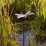 Dragonfly Plant Pick, Mint Green Cast Iron, Garden Decor, 14.2" GB78083 shot 2