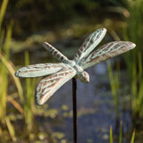 Dragonfly Plant Pick, Mint Green Cast Iron, Garden Decor, 14.2" GB78083 shot 3