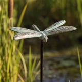 Dragonfly Plant Pick, Mint Green Cast Iron, Garden Decor, 14.2" GB78083 shot 1