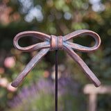 Bow Plant Pick, Blue Cast Iron, Garden Decor, 14.2" GB78084 shot 2