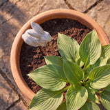 Bunny Plant Pick, Antique White Cast Iron, Garden Decor, 14.2" GB78085 shot 3