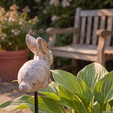 Bunny Plant Pick, Antique White Cast Iron, Garden Decor, 14.2" GB78085 shot 4