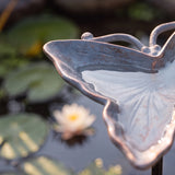 Butterfly Bird Feeder and Bath, Blue Cast Iron, Garden Decor, 30.3" GB78088 shot 2