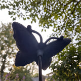 Butterfly Bird Feeder and Bath, Blue Cast Iron, Garden Decor, 30.3" GB78088 shot 4