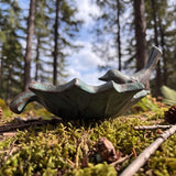 Maple Leaf Bird Feeder, Mint Green Cast Iron, Garden Decor, 8.1" GB78089 shot 4