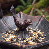 Umbrella Bird Feeder, Verdigris Cast Iron, Garden Decor, 7.5" GB78091 shot 2