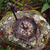 Umbrella Bird Feeder, Verdigris Cast Iron, Garden Decor, 7.5" GB78091 shot 6