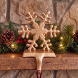 Snowflake Stocking Holder, Champagne Gold Cast Iron, Seasonal Decor, 6.1" GB78093 shot 2