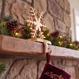 Snowflake Stocking Holder, Champagne Gold Cast Iron, Seasonal Decor, 6.1" GB78093 shot 3