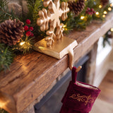 Snowflake Stocking Holder, Champagne Gold Cast Iron, Seasonal Decor, 6.1" GB78093 shot 4