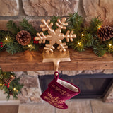Snowflake Stocking Holder, Champagne Gold Cast Iron, Seasonal Decor, 6.1" GB78093 shot 5