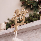 Angel Stocking Holder, Champagne Gold Cast Iron, Seasonal Decor, 6.5" GB78094 shot 4