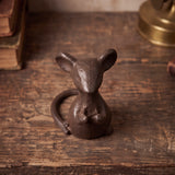 Mouse Figurine, Antique Gold Cast Iron Shelf Decor, 3.9" GB78098 shot 5
