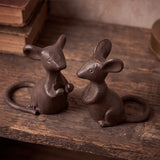 Mouse Figurine, Antique Gold Cast Iron Shelf Decor, 3.9" GB78098 shot 8