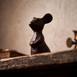 Small Mouse Figurine, Antique Gold Cast Iron Shelf Decor, 3.9" GB78099 shot 5