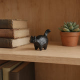 Compact black cast iron cat figurine for desk or shelf display, SKU GB78102
