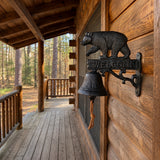 Bear Doorbell, Black Cast Iron, Porch Bell, 7" GB78106 shot 2
