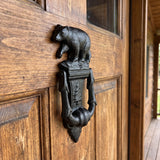 Bear Door Knocker, Black Cast Iron, 7.4" GB78107 shot 2