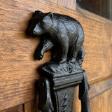 Bear Door Knocker, Black Cast Iron, 7.4" GB78107 shot 3