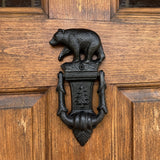 Bear Door Knocker, Black Cast Iron, 7.4" GB78107 shot 1