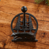 Bear Paper Towel Holder, Black Cast Iron, Kitchen Decor, 13" GB78108 shot 4