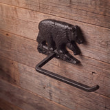 Bear Toilet Paper Holder, Black Cast Iron, Home Decor, 5" GB78109 shot 3